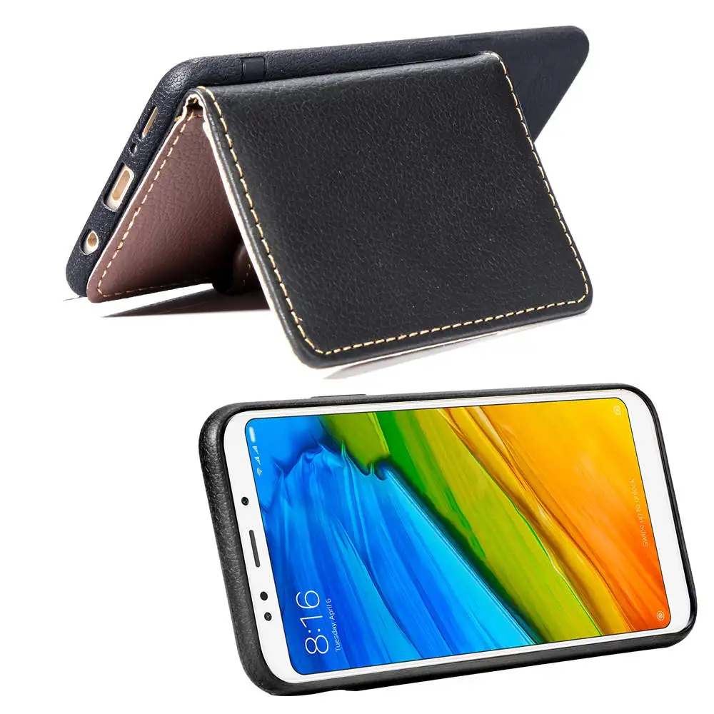 PU Leather Credit Card Slot Wallet Bag Phone Case For Xiaomi Redmi 5 Plus 4X 6A NOTE 4 5A Prime 6 7 Pro Mi A2 Lite Pocophone F1