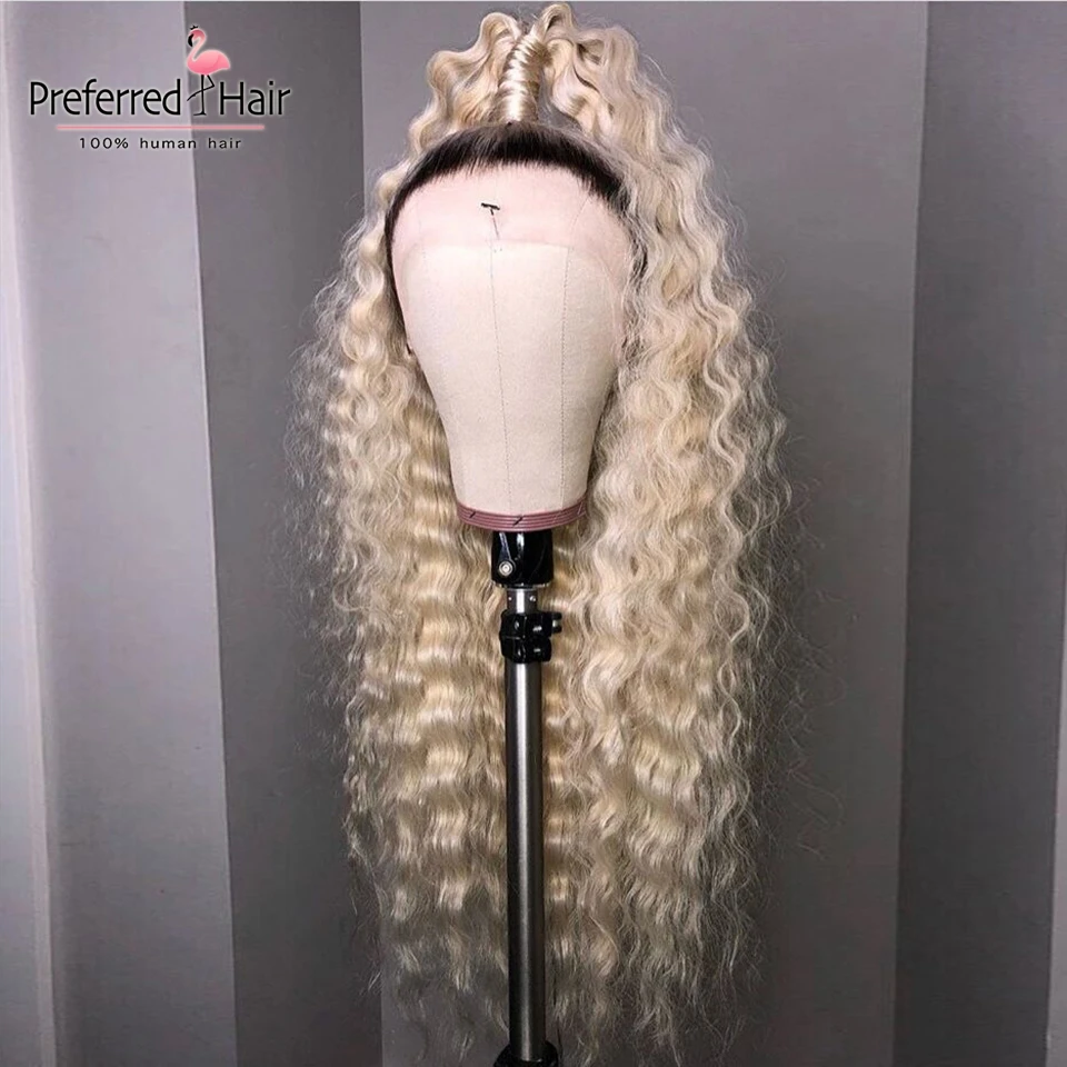 

Preferred 613 Lace Front Wig With Baby Hair Remy Hair Brazilian Preplucked Curly Human Hair Wig Ombre Red Wigs For Black Women