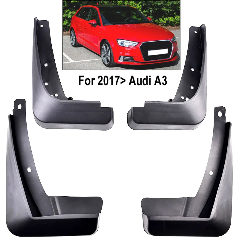 

Set Molded Car Mud Flaps For Audi A3 2017 2018 Sportback Hatchback Mudflaps Splash Guards Mud Flap Mudguards Fender
