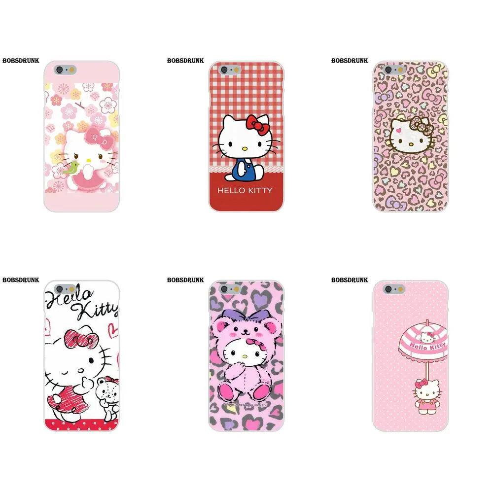 

EJGROUP Cartoon Minnie Hello Kitty Cat For Apple iPhone 4 4S 5 5C SE 6 6S 7 8 Plus X Soft TPU Quinn Phone