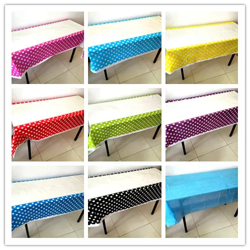 1PCS/LOT DOTS TABLE CLOTHS DOT COVER KIDS BIRTHDAY PARTY FAVORS HAPPY BIRTHDAY PARTY SUPPLIES DOTS TABLEOVERS