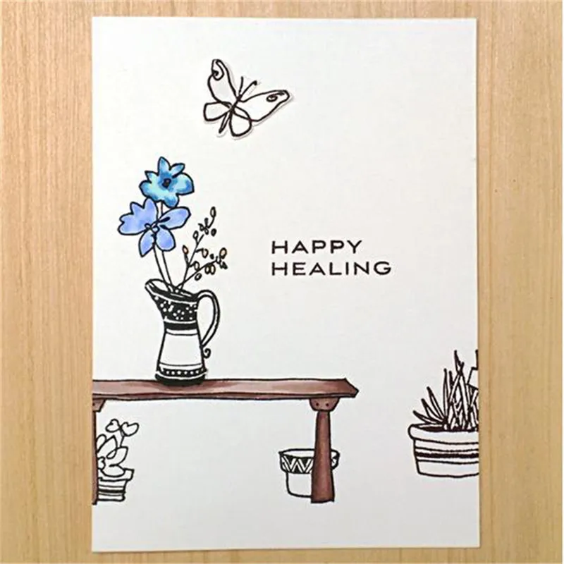 

Naifumodo Grow Clear Transparent Silicone Stamp Stencils Garden Stamps Set Scrapbooking AlbumFor Card Making Embossing Stamps