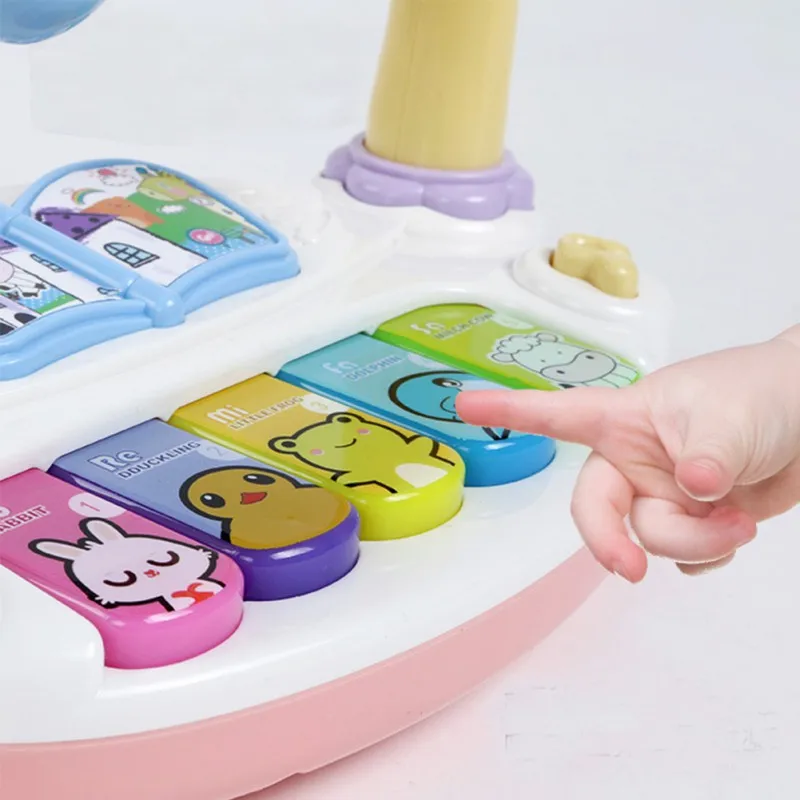 Детские Мультяшные Вращающаяся клавиатура игрушечное пианино Младенческая музыкальная электронная ранняя развивающая игрушка для