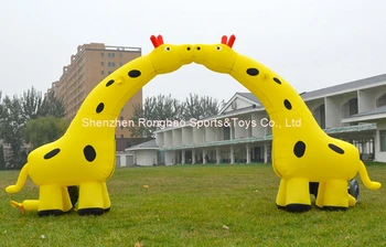 

Inflatable 6m Arches Two Giraffes Archway For Kindergarten Welding Party Festivals Decorations With Air Blower