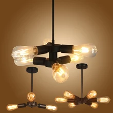 Retro Loft Nordic Pipe Wrought Iron Ceiling Lights Ceiling Lamp for Living Room Bedroom Vintage Ceiling Lights lampara techo new vintage loft ceiling light creative iron metal hanging lamp fixture american retro decorative ceiling lights 1 2 3 4 lights