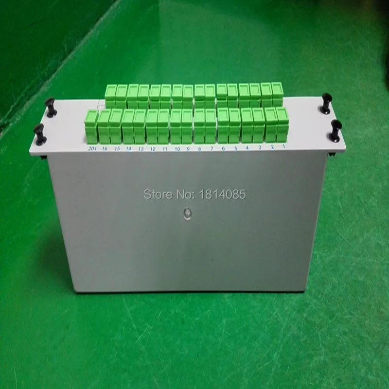 

Hot Sale 1x64LGX Box Cassete Card Inserting SC/APC PLC Splitter Module 1:64 Fiber Optic Splitter