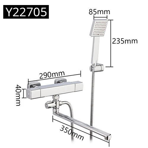GAPPO сантехника набор Термостатический смеситель для душа смеситель для ванны смеситель для воды настенный кран водопад душевая головка - Цвет: Y22705