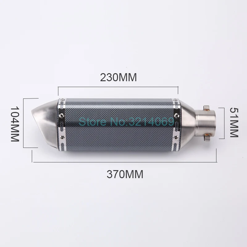 Универсальный Мотоцикл выхлопная труба akrapovic Нержавеющая сталь Escape id: 51 мм Длина 370 мм Tmax530 GSR750 изменение глушитель выхлопной трубы