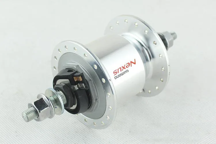 Bike Power Generation Hup Dynamo DH-C2100-N 6V 0.9W 36Holes Front Bearing Hub with Led Head Lamp Alloy Bicycle Parts