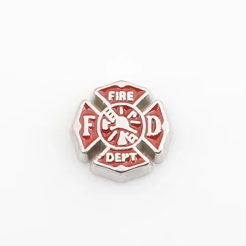 

Fire dept, Floating charms,Fit floating charm lockets, FC0278
