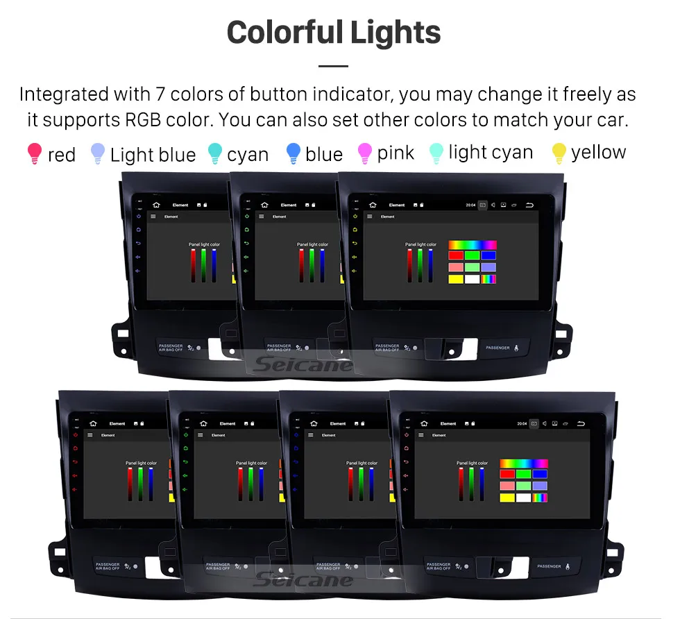 Excellent Seicane Android 8.0 9 Inch Car Stereo Radio GPS Navigation Multimedia Player For 2006 2007 2008 2009-2014 Mitsubishi OUTLANDER 18