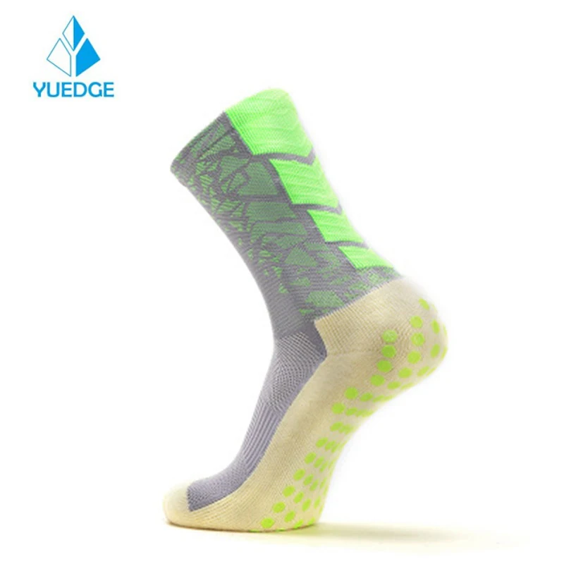 YUEDGE Новые 1 пара противоскользящие носки для футбола для мужчин и женщин спортивные хлопковые футбольные носки OutdoorCycling походные беговые средние чулки