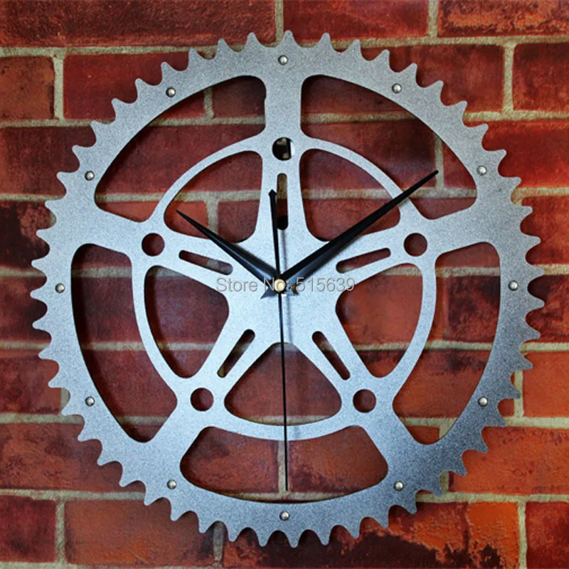Gear Wall Clock Modern Design Metal Clocks European Vintage Retro Wall