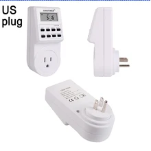 

US Plug Digital Weekly Programmable Electrical Wall Plug-in Power Socket Timer Switch Outlet Time Clock 110V AC