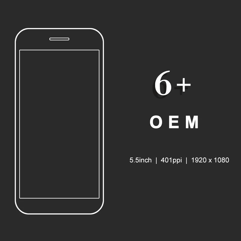 

100% No Dead Pixel OEM Full Assembly LCD For iPhone 6 Plus Screen Display Assembly With Digitizer +Camera Holder+ frame