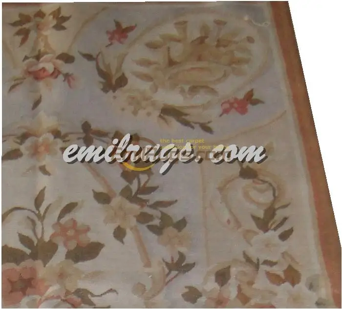 US $360.00 Handmade Home Decor Wool Rug Carpet Aubusson French Print Tapestr Antique Aubusson French Hand Woven Wool Carpet