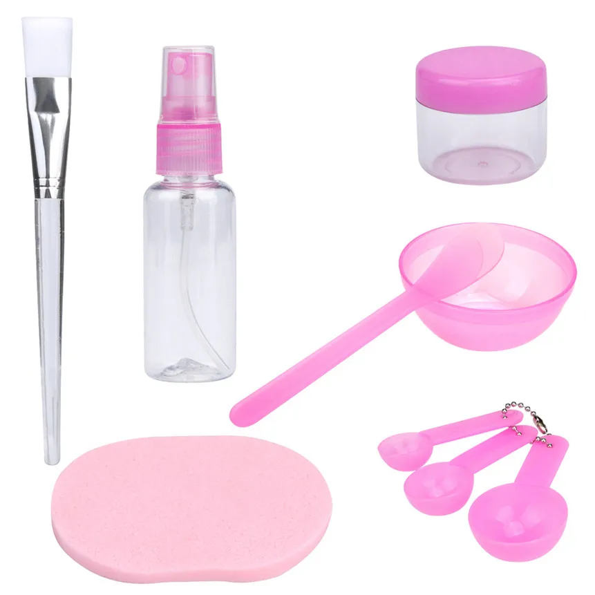 DIY Face Mask Tool Set Plastic Facial Mask Bowl Brush Spoon Stick