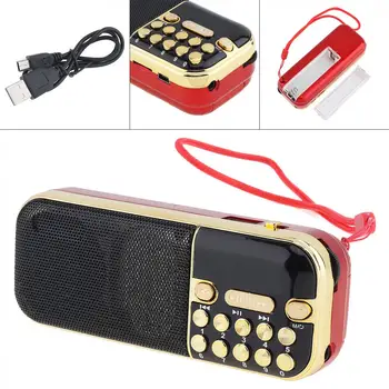 

3.5mm Headphone Jack E57 Portable Radio Mini Audio Card Speaker FM Radio for Outdoor / Home