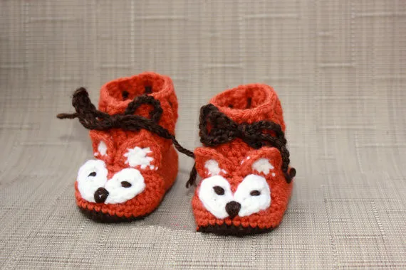 Fox Baby Booties Crochet Baby Unisex Baby Shower Gif-in ...