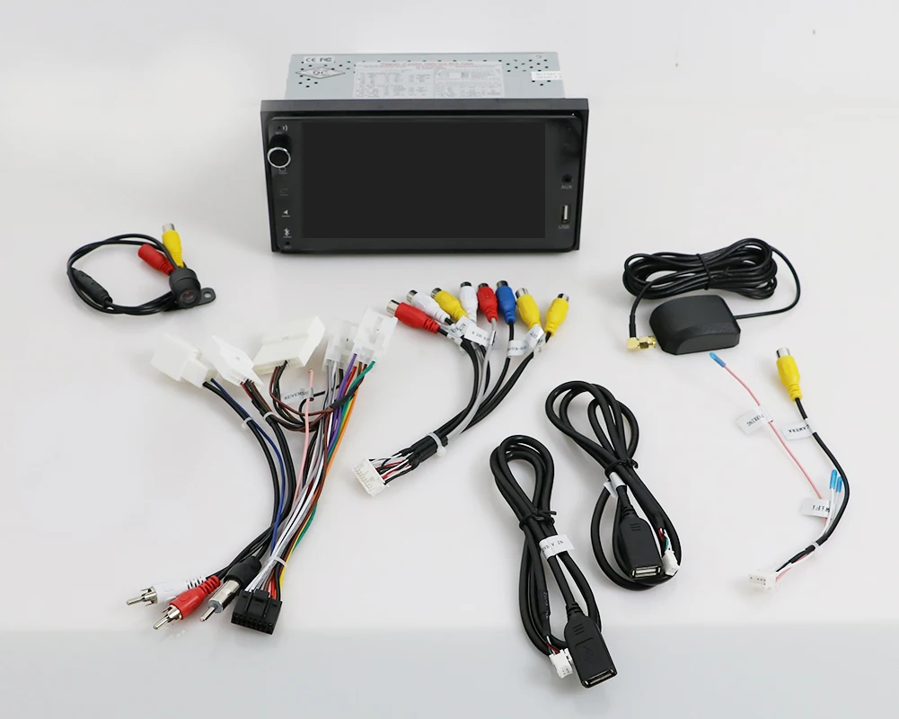 Best 2 Din Android 8.1 Car DVD GPS For Toyota Hilux Yaris Vios Camry Corolla Rav4 Prado 2003 2004 2005 2006 2007 2008 1G RAM 19