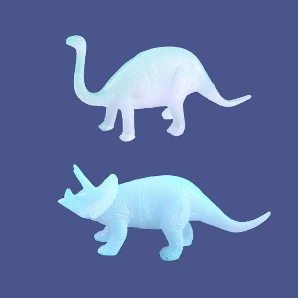 8 Styles Mixed Package Luminous Artificial Bright Dinosaur Fluorescent Toys Jurassic Noctilucent Dinosaur Model Toys Kids