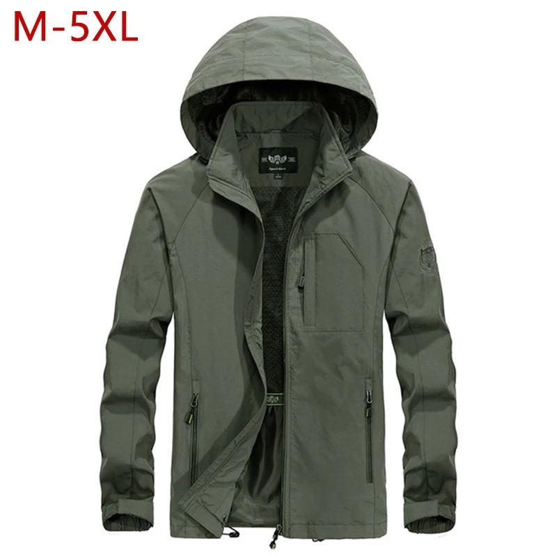M-5XL весенние тонкие путешествия дождь куртка Для мужчин мягкое непродуваемое Водонепроницаемый солидный военный Курточка бомбер