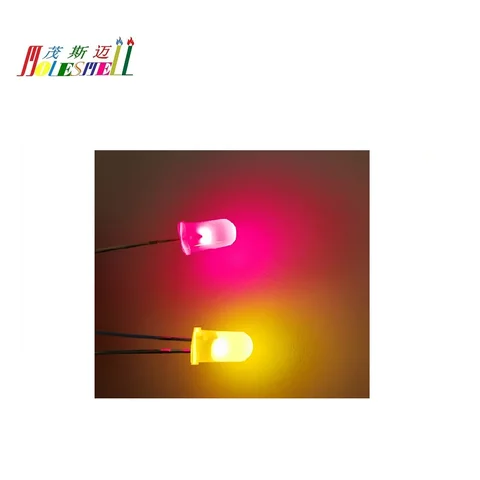 Pces y Dupla bi Cor Polar Mudando Vermelho Amarelo Led Difuso Leds 2 Pinos 100 5mm r –