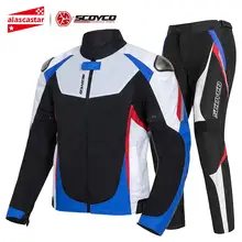 SCOYCO мотоциклетная куртка Для мужчин лето Chaqueta байкерская куртка защитный Шестерни светоотражающий, для мотокросса мотоциклетная куртка защитный бронированный чехол