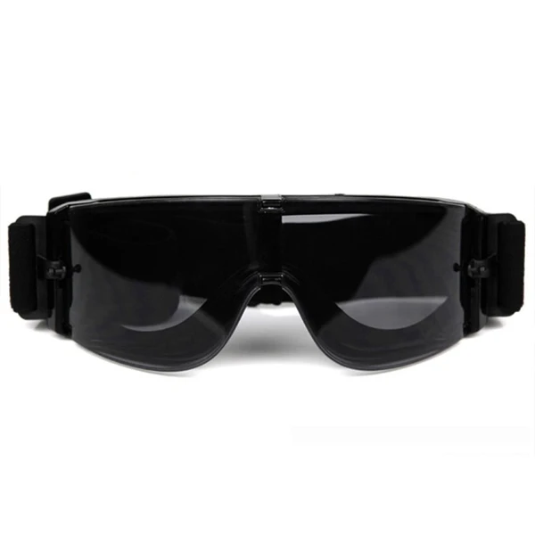 TAK YIYING очки для страйкбола тактические очки для езды на велосипеде, солнцезащитные игровые очки ветро-защитные зеркальные линзы черного цвета 1 объектив - Цвет: black grey  Lens