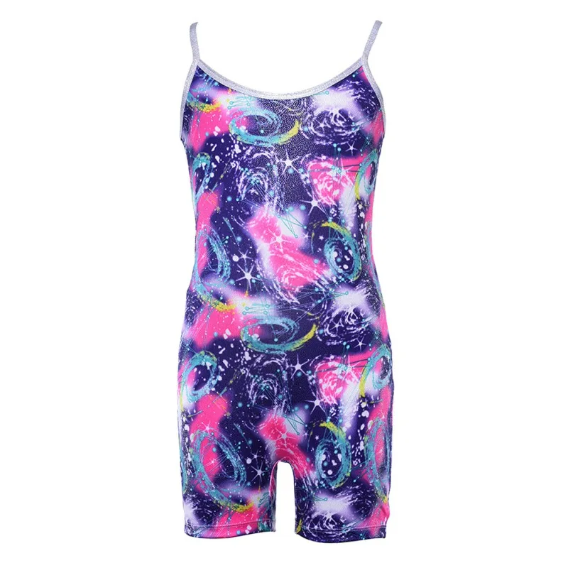 

Baby Kids Girls GYM Dance Jumpsuit Gymnastic Leotard Ballet Skating Dancewear Strappy Harness Sleeveless Playsuit Costumes