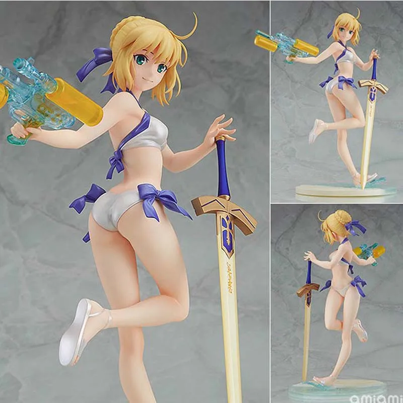 

Fate/Grand Order Action Figure Saber Swimsuit Figma EX-041 PVC Figure Toy Anime Game Fate GO Saber Sexy Collectible Model Doll