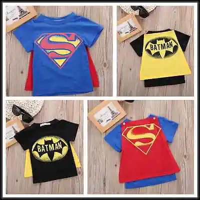 

2017 Hot Kids Cartoon T shirt Baby Boys Short Sleeve Batman Summer Cotton Tee Tops