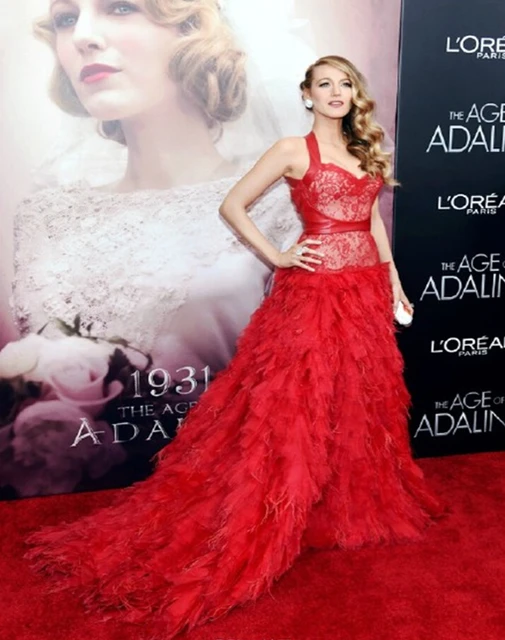Famous Designer Dresses Red Carpet Gossip Floor Length Famous Designer Dresses Red Carpet Gossip Floor Length Count Train Feathers Lace Elegant