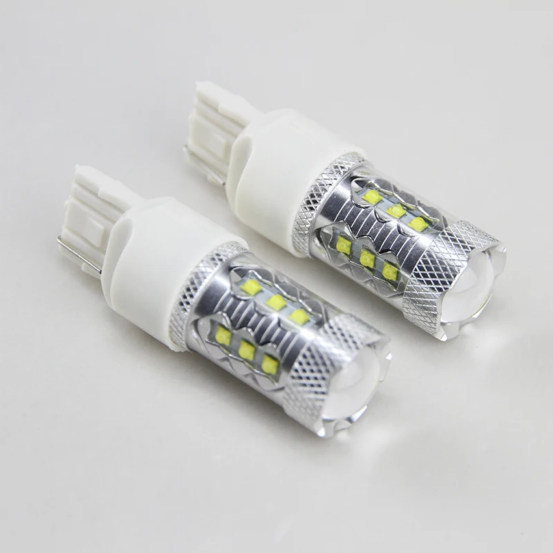 2x T20 7440 7443 w21/5 w w21w для чипа CREE лампы Белый DRL дневного света для Polo 6C