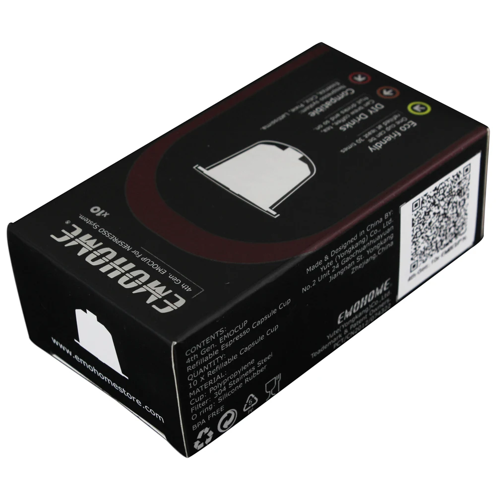 EM 04T многоразовые капсулы для кофе эспрессо совместимые с системой Nespresso +