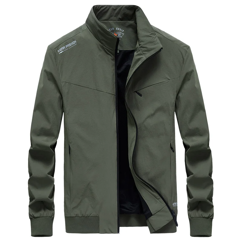

2019 Military Jacket Men Jacket Spring Autumn Stand Collar Mesh Quick Dry Windbreaker Men chaqueta hombre Bomber Jacket M-4XL