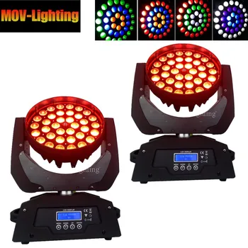 

2pcs 36x18W LED zoom moving head light RGBWA+UV Wash Effcect Light for Dj equipment