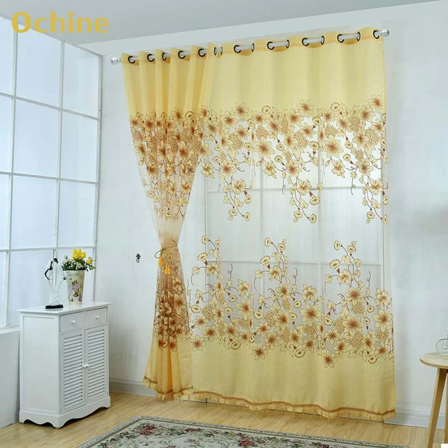 OCHINE Sheer Voile Rideaux Perles Porte et Chic Fleur Sheer Rideau ... OCHINE Sheer Voile Rideaux Perles Porte et Chic Fleur Sheer Rideau ...