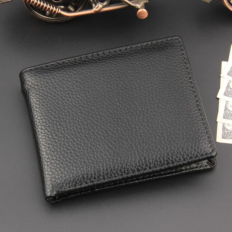 

Hot Sale Slim Leather Men Wallets Soft PU Short Male Card Cash Receipt Holder Organizer Bifold Wallet Purse Free Shipping