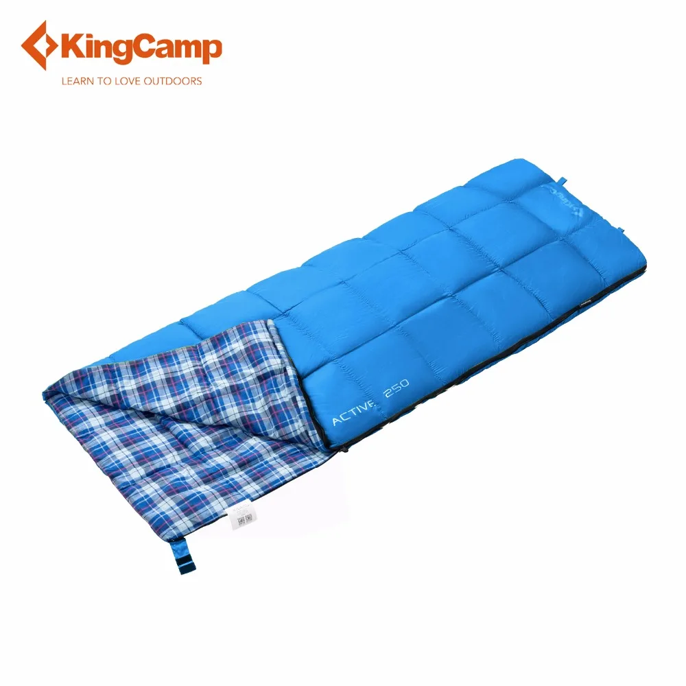

KingCamp Camping Envelope Sleeping Bag Lazy Bag Lined 4 Color Outdoor Sleeping Bag for Spring & Autumn Four Colors Available