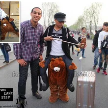 Забавный костюм талисмана коричневого медведя на Хеллоуин; костюмы для катания на мне; платье для взрослых и детей; реклама; карнавал; Рождество; пасхальное платье