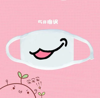 Горячая Распродажа, милые маски для лица Kaomoji-kun, модные зимние хлопковые Забавные Маски для лица Auti-Dust, аниме, смайлик Kawaii, полумаска для лица, поставки