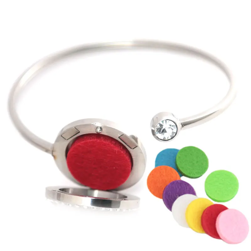 Магнитный медальон для ароматерапии из нержавеющей стали 25 мм|locket bracelet|bracelet