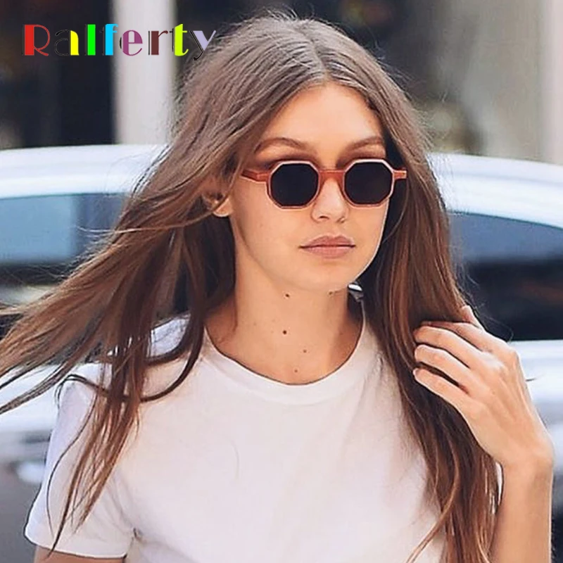 

Ralferty Small Hexagon Sunglasses Women Vintage Irregular Sun Glasses UV400 Shades Retro 2018 New Eyewear Accessories F97556