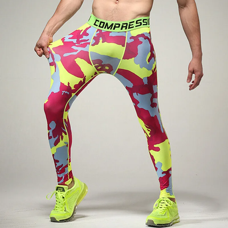 

Mens Camouflage Tight trousers Running training compression Quick-drying Gym jogging Fitness pants Men leggings drawers Briefs