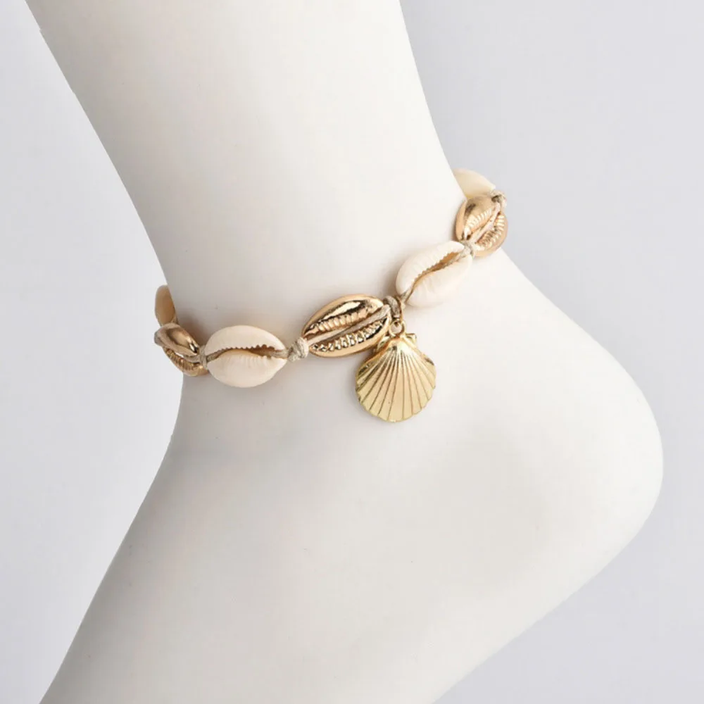 

Cowrie Anklets for Women shell Ankle Bracelet Charm cowry seashell Ankle Bracelet 2019 beach Boho Bohemian Ocean Foot Jewelry