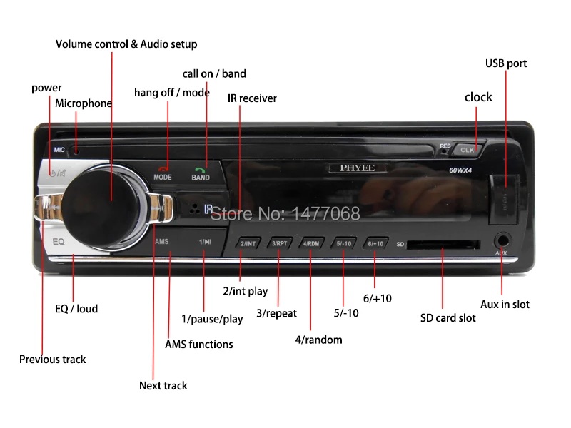 1 Din автомагнитола DAB Авторадио Bluetooth Авто Аудио Стерео RDS AM FM MP3 USB SD Aux-in-dash ISO головное устройство PHYEE SX-MP3520DAB