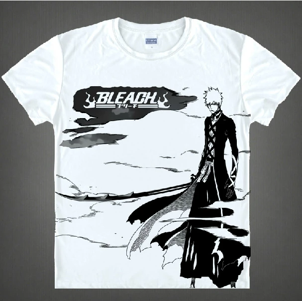BLEACH T shirt Kurosaki Ichigo Cosplay T Shirt Fashion Anime Cotton Tops Tee  For Men Women|tee men|top modelertee double - AliExpress