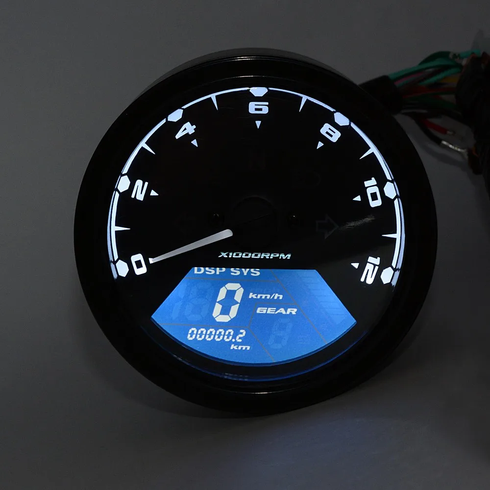 Universal Lcd Digital Tachometer Speedometer Odometer