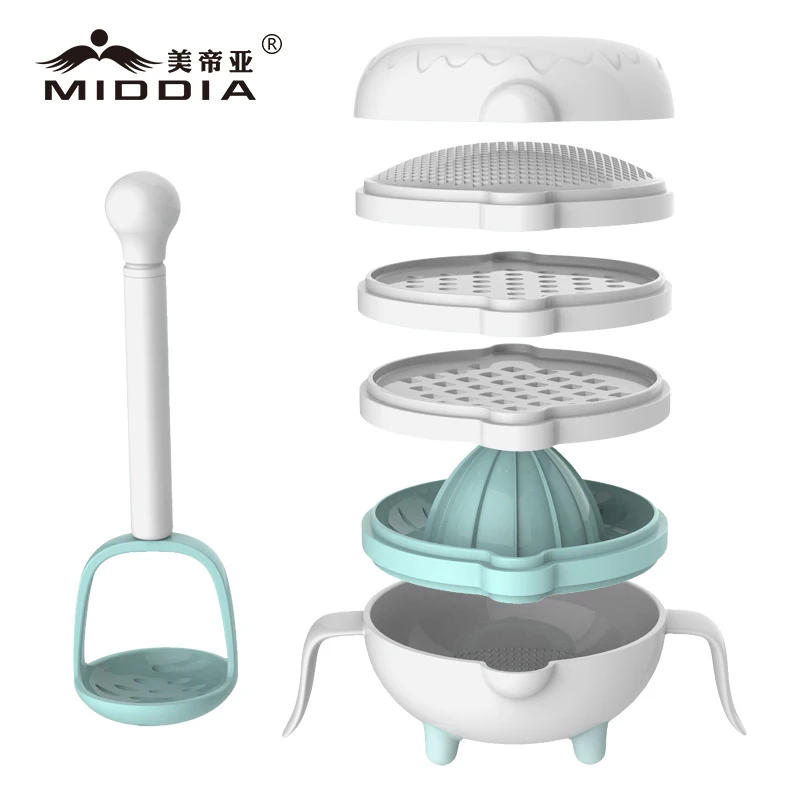 

Middia Mills Set Manual Grinding Bowl For Baby Food Juicer Puree Maker